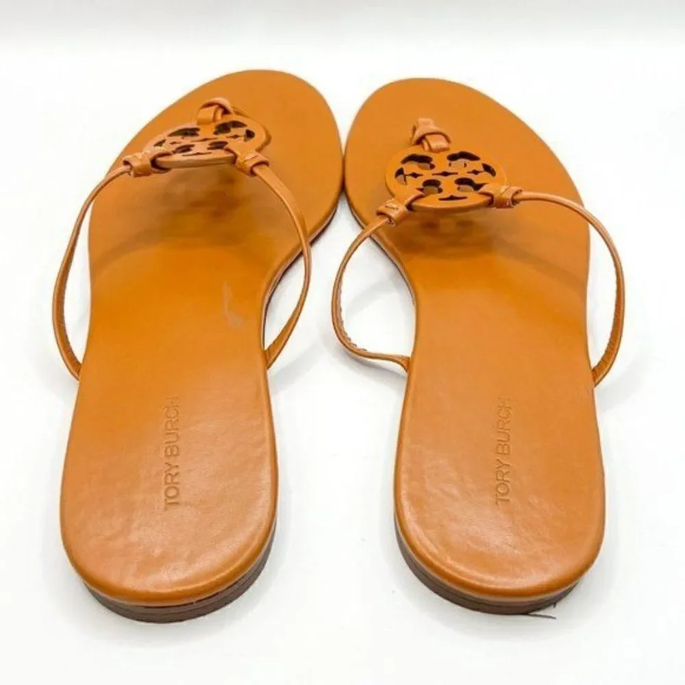 Tory Burch Aged Camello Miller Knotted Leather Sandal, Size 8.5 - Picture 3 of 4